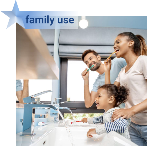 Family teeth-brushing competition